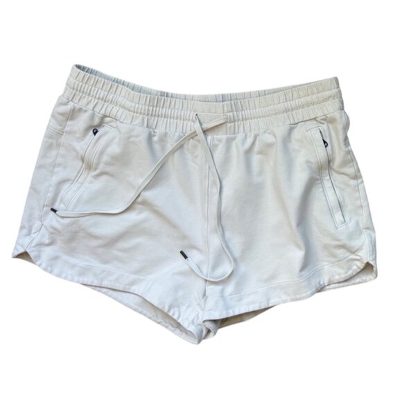 Calia Shorts Womens Size Large Cotton Twill Casual Pockets Pull On Light Stone - Picture 1 of 12
